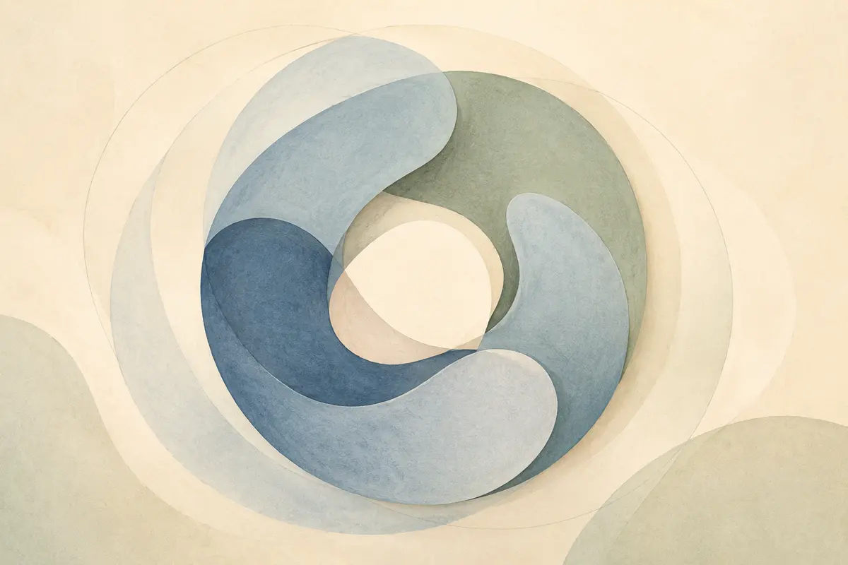 Abstract layered circles representing safe and private conversation